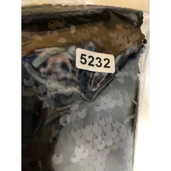 City Chic Avery Pant Sequin Embellished Pull On Mid Rise Wide Leg Black 14 NWT - Picture 6 of 6